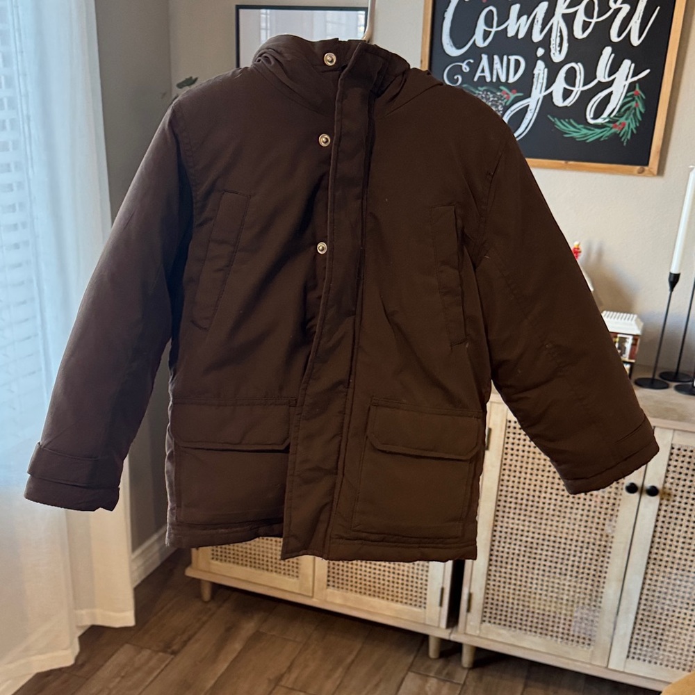 Old Navy Kids Brown Puffer Jacket XS/5
